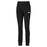 Puma Womens Essentials Cuffed Fleece Track Pants - Black