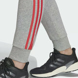 Adidas Womens Essentials 3-Stripes Pants - Grey Heather/Core Pink