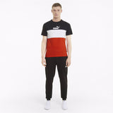 Puma Mens Ess+ Colorblock Tee - Black