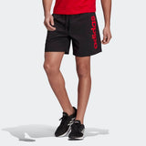 Adidas Mens Aeroready Chelsea Linear Logo Shorts - Black/Scarle