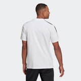 Adidas Mens 3-Stripes Pique Polo Shirt - White/Black
