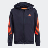 Adidas Boys Aeroready Primegreen 3 Stripes Hoodie - Legend Ink/App Solar Red