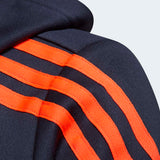 Adidas Boys Aeroready Primegreen 3 Stripes Hoodie - Legend Ink/App Solar Red