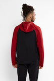 Champion Mens Lightweight Colour Block Hoodie - Black/Maroon/White