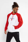 Champion Mens Lightweight Terry Hoodie - White/ Red