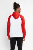 Champion Mens Lightweight Terry Hoodie - White/ Red