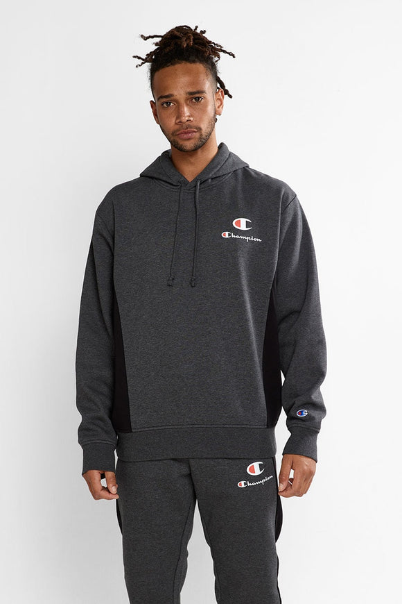 Champion Mens Panel Hoodie - Granite/Heather