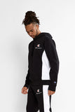 Champion Mens Panel Hoodie - Black/White