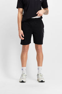 Champion Mens Script Jersey  Shorts - Black