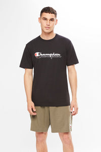 Champion Mens  Sporty  Graphic  S/S T-Shirt - Black