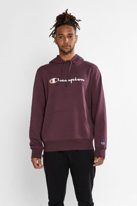 Champion Mens Script Hoodie - Blackberry Delight