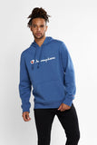 Champion Mens Script Hoodie - French Chambray