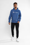 Champion Mens Script Hoodie - French Chambray