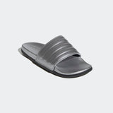 Adidas Womens Adilette Comfort Slides - Silver Metallic/Core Black