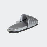 Adidas Womens Adilette Comfort Slides - Silver Metallic/Core Black