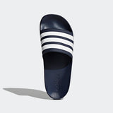 Adilette Mens Shower Slide - Navy/White