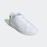 Adidas kids Unisex Advantage  Casual Shoe  - White/Green