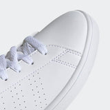 Adidas kids Unisex Advantage  Casual Shoe  - White/Green