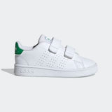 Adidas Infants Advantage  (Unisex) Casual Shoe - White/Green
