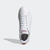 Adidas Mens Advantage Casual Shoes - Cloud White /Legacy Red