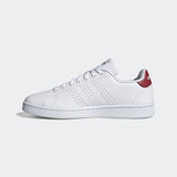 Adidas Mens Advantage Casual Shoes - Cloud White /Legacy Red