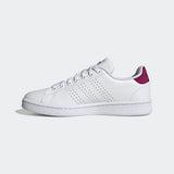 Adidas Women Advantage Casual Shoes - Cloud White / Cloud White / Power Berry