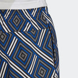 Adidas Mens Allover Print Shorts - White / Grey Four / Black / Royal Blue