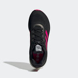 Adidaswomens Astrarun Running Shoe - Core Black / Shock Pink / Night Metallic