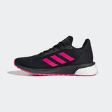 Adidaswomens Astrarun Running Shoe - Core Black / Shock Pink / Night Metallic