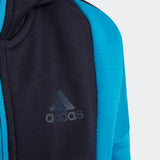 Adidas Kids Unisex  Badge Of Sport Hooded Jacket - Sonic Aqua/Legend Ink