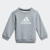 Adidas Infants Bos Logo Jogger Set - Medium Grey Heather/White