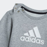 Adidas Infants Bos Logo Jogger Set - Medium Grey Heather/White