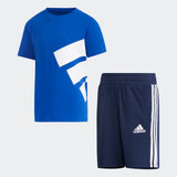 Adidas Kids Brand Tee Set - Royal Blue/Collegiate Navy