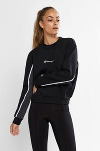 Champion Womens Rochester Crew Jumper - Black/Grey