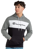 Champion Mens Euro Rochester Hoodie - Grey/White/Black
