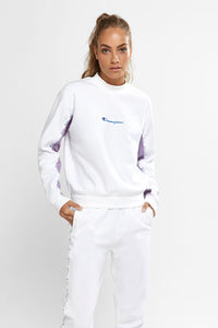 Champion Womens Rochester Athletic Crew  - White/Purple