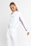 Champion Womens Rochester Athletic Crew  - White/Purple