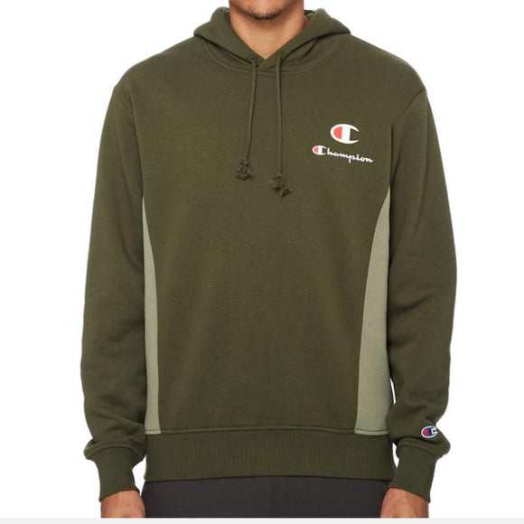 Champion Mens Panel Hoodie - Khaki