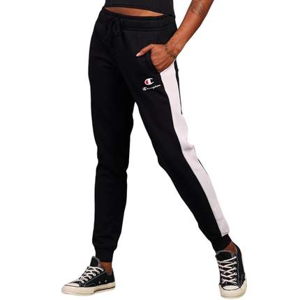 Champion Womens Sporty Panel Pant - Black/White