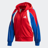 Adidas Women Aac Hoodie - Scarlet/ Royal Blue