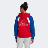 Adidas Women Aac Hoodie - Scarlet/ Royal Blue