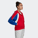 Adidas Women Aac Hoodie - Scarlet/ Royal Blue
