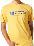 Russell Athletic Mens Bar Logo Crew T-Shirt - Maize