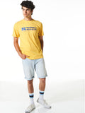 Russell Athletic Mens Bar Logo Crew T-Shirt - Maize