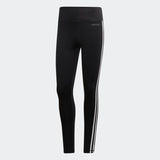 Adidas Women D2M  3-Stripes High-Rise Tights - Black/White
