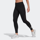 Adidas Womens Designed To Move Big Logo Tights - Black/Black/White