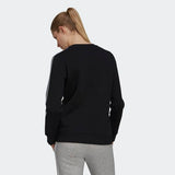 Adidas Womens 3 Stripes Fleece Sweatshirt - Black/White