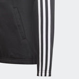Adidas Girls Essentials 3-Stripes Zip-Up Hoodie - Black/White