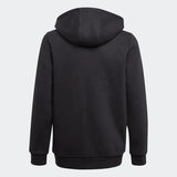 Adidas Boys 3-Stripe Zip-Up Hoodie  - Black/White