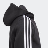 Adidas Boys 3-Stripe Zip-Up Hoodie  - Black/White